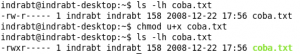contoh penggunaan chmod2 300x54 Mengubah permission, owner, dan group di Linux