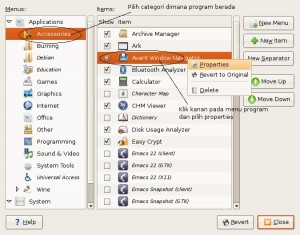 Gambar main menu Ubuntu